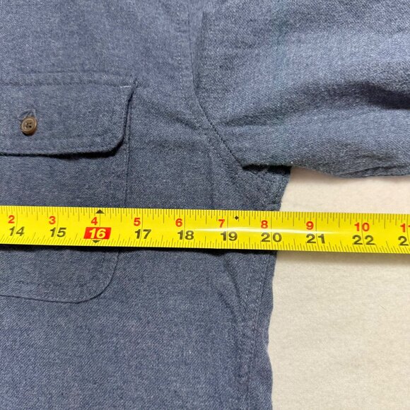 Mutual Weave Men's Long Sleeve Flap Pockets Collared Blue Shirt Size Small NWT - Picture 9 of 10